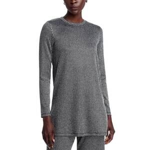 NEW JOHNNY WAS jenna metallic tunic in silver metallic